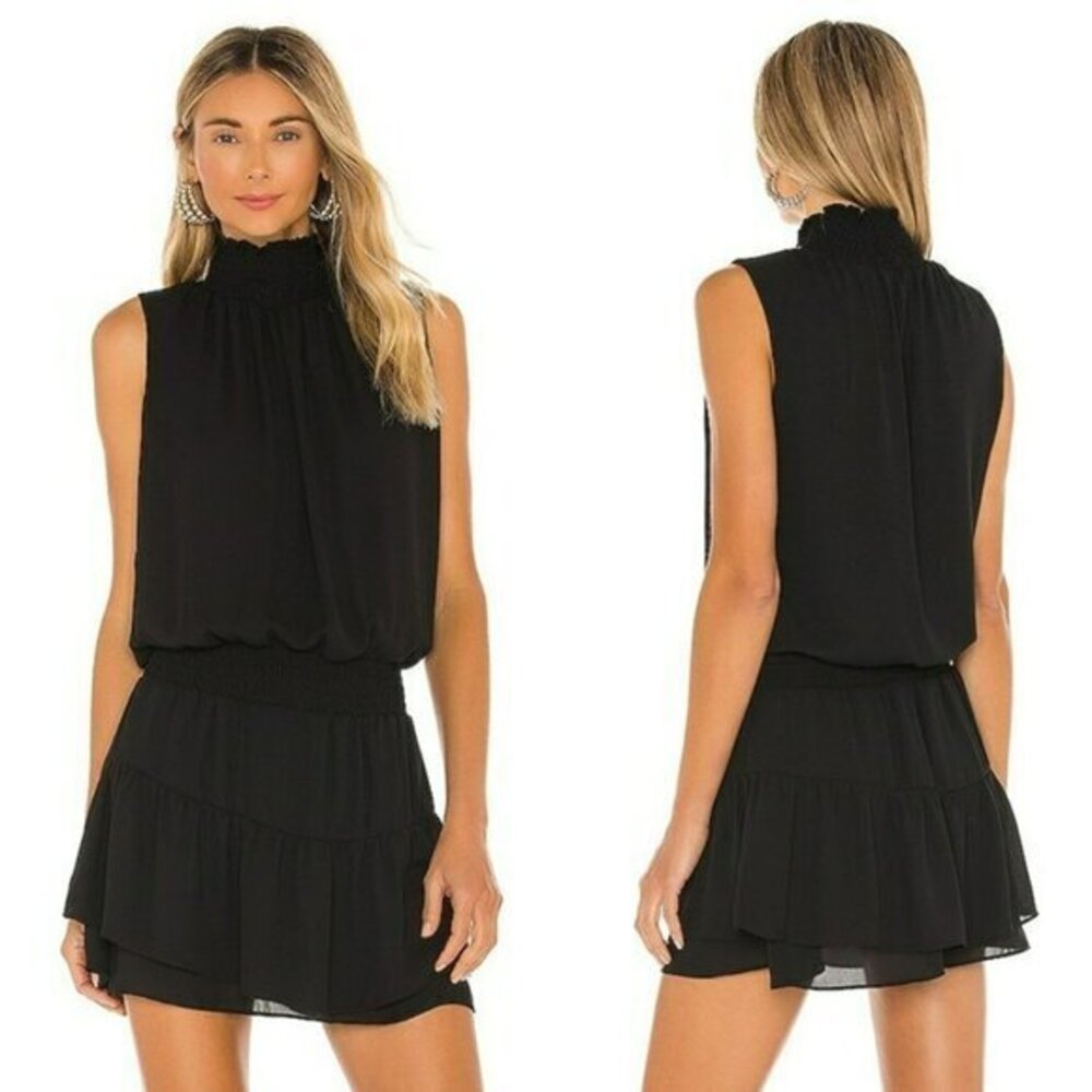 krisa Turtleneck Mini Dress - Black